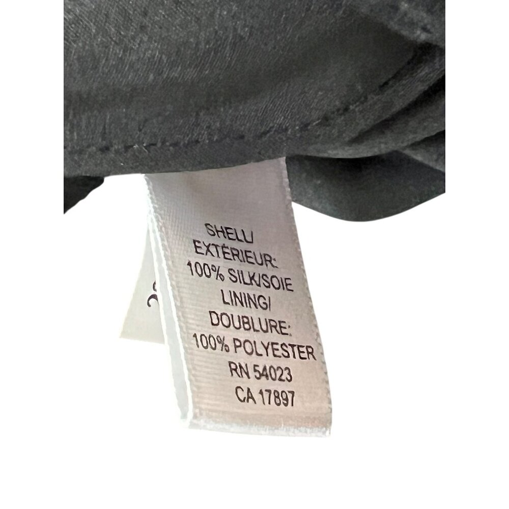 Banana Republic Womens Black Silk Chiffon Dress Size 4P - Picture 6 of 11